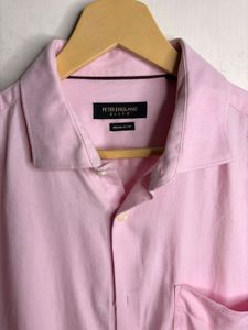 Men's Pink Long Sleeve Button-Up Shirt