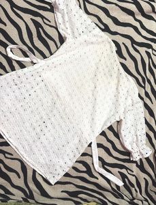 Chic White Broderie Anglaise Top