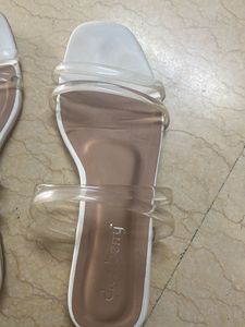 Trendy Clear Strap Flat Sandals