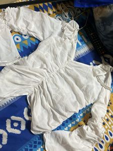 Elegant White Pearl Embellished Top