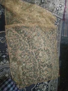 Embroidered Gold Dupatta