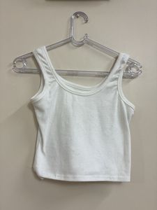 Basic White Ribbed Tank Top