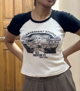 Graphic Print Raglan T-Shirt