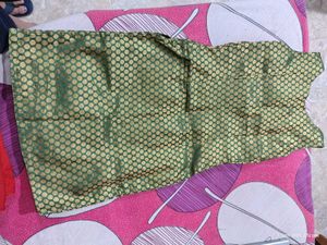 Green Gold Polka Dot Kurta &amp; Pink Pants Set