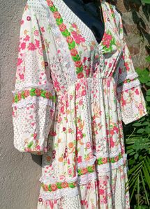 Bohemian Floral Print Maxi Dress