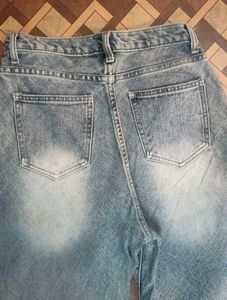 Vintage Wash Wide Leg Jeans