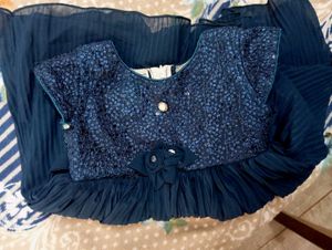 Girls Navy Blue Party Dress  NEW NOT USED
