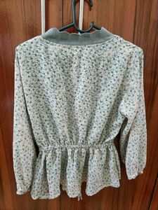 Chic Floral Print Peplum Top