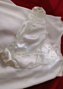 Lace Trimmed Satin Pajama Set