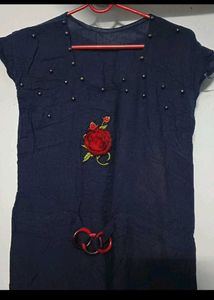 Elegant Navy Blue Dress