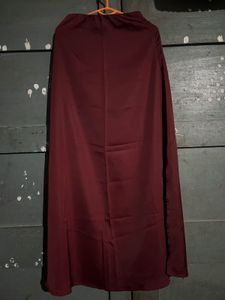 Maroon elastic silk  Skirt