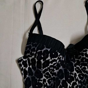 Y2k Vintage Leopard Print Babydoll Dress