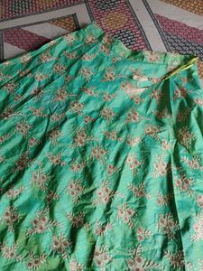 Green Blue silk Lehenga Choli