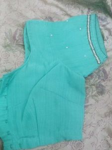 Elegant Teal Embellished blouse