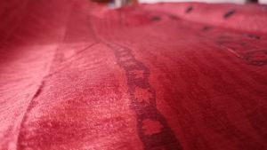 Pure Tussar Silk Block Print Sequin Work Saree