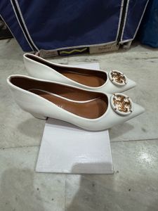 White Tory Burch Heels