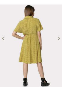 Yellow Print Mini Dress