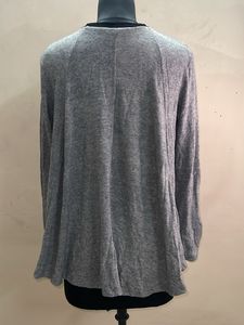 Grey Long Sleeve Crew Neck Top