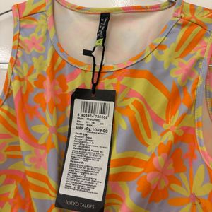 Vibrant Floral Cut-Out Mini Dress