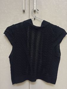 Stylish Black Knit Bolero Cardigan