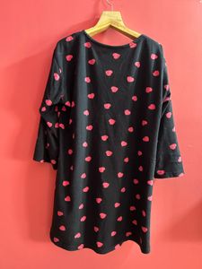 Heart Print Mini Dress