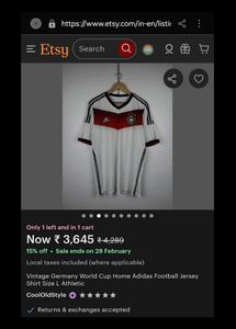 ADIDAS Vintage Germany jersey 2014
