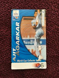 Ajit Agarkar World Cup Pepsi Collector Card