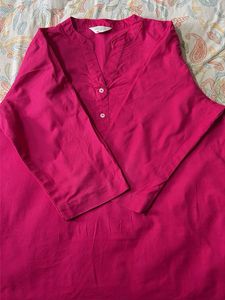 Vibrant Pink Henley Top