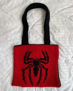 Handmade Spider-Man Crochet Sling Bag