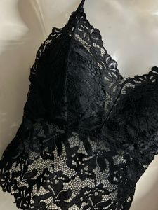 Black Lace Camisole Top