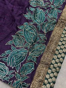 Purple Embroidered Kurta