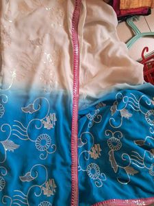Embroidered Silk Saree