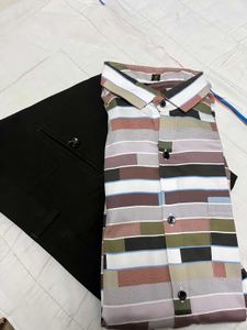 Men's Premium Shirt &amp; Dark Brown Trousers Set