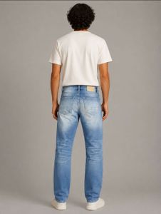 CELIO Men's Blue Wash Slim Fit Jeans