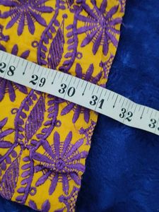 Yellow Embroidered Kurta