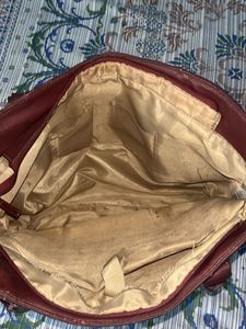 Elegant Burgundy Leather Tote Bag