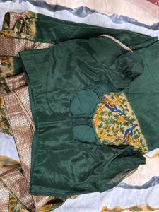 Beautiful Green Peacock Saree