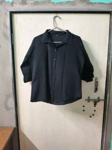 Chic Black Button-Up Shirt