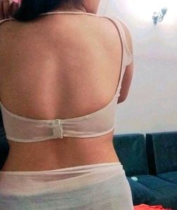 Meesh Sheer Padded Georgette Strappy Blouse