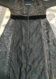 Elegant Black Lace dubai abaya