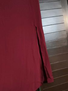 And Red One Shoulder Waterfall Skirt Co-ord Set