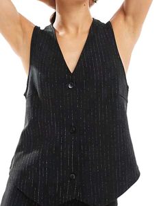 Black Sleeveless Formal Vest