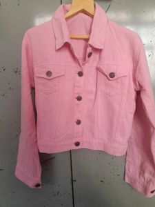 Pink color Denim Jacket