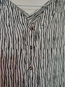 Striped Button-Up Top
