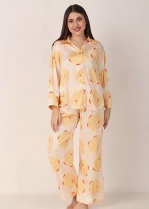 yellow silk viral nightsuit