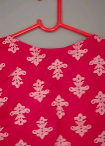 Pink Printed indo western Ethnic Vest Top