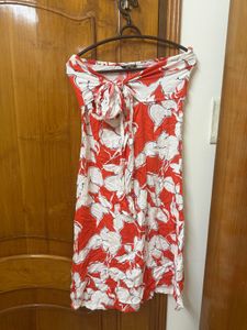 Ajio tie up beach dress