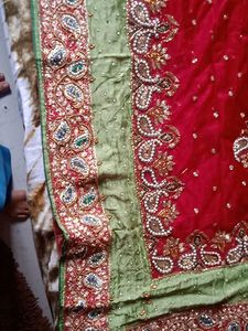 full mirror work haevy saree fixed price