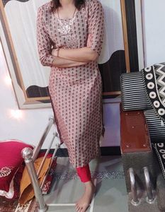 Red Lovely Gotta Patti Work Kurti❤