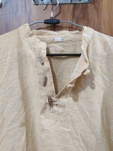 lemon yellow Cotton Kurta